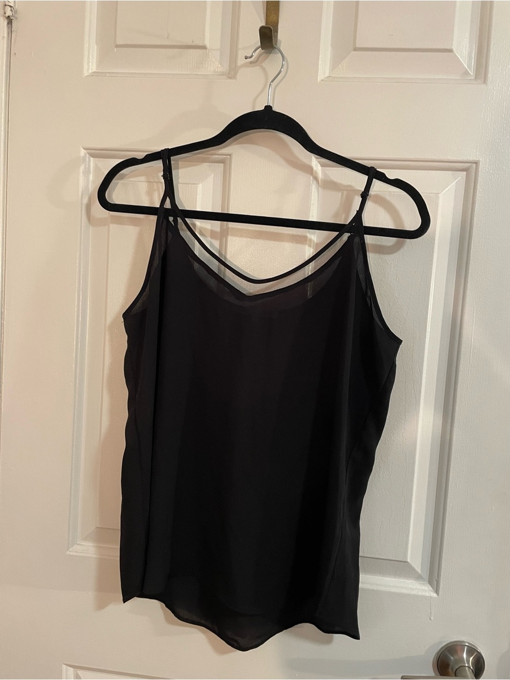 Violet & Claire Black Sheer V-Neck Camisole